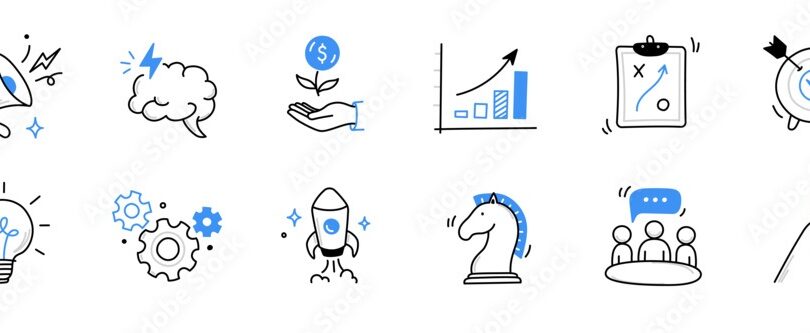 business strategy, finance goal, startup idea concept. Rocket, target