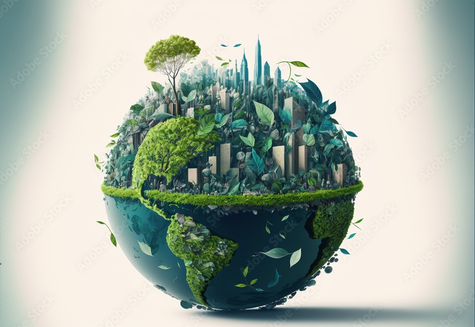 ESG, green energy, sustainable industry. Environmental, Social, and Corporate Governance